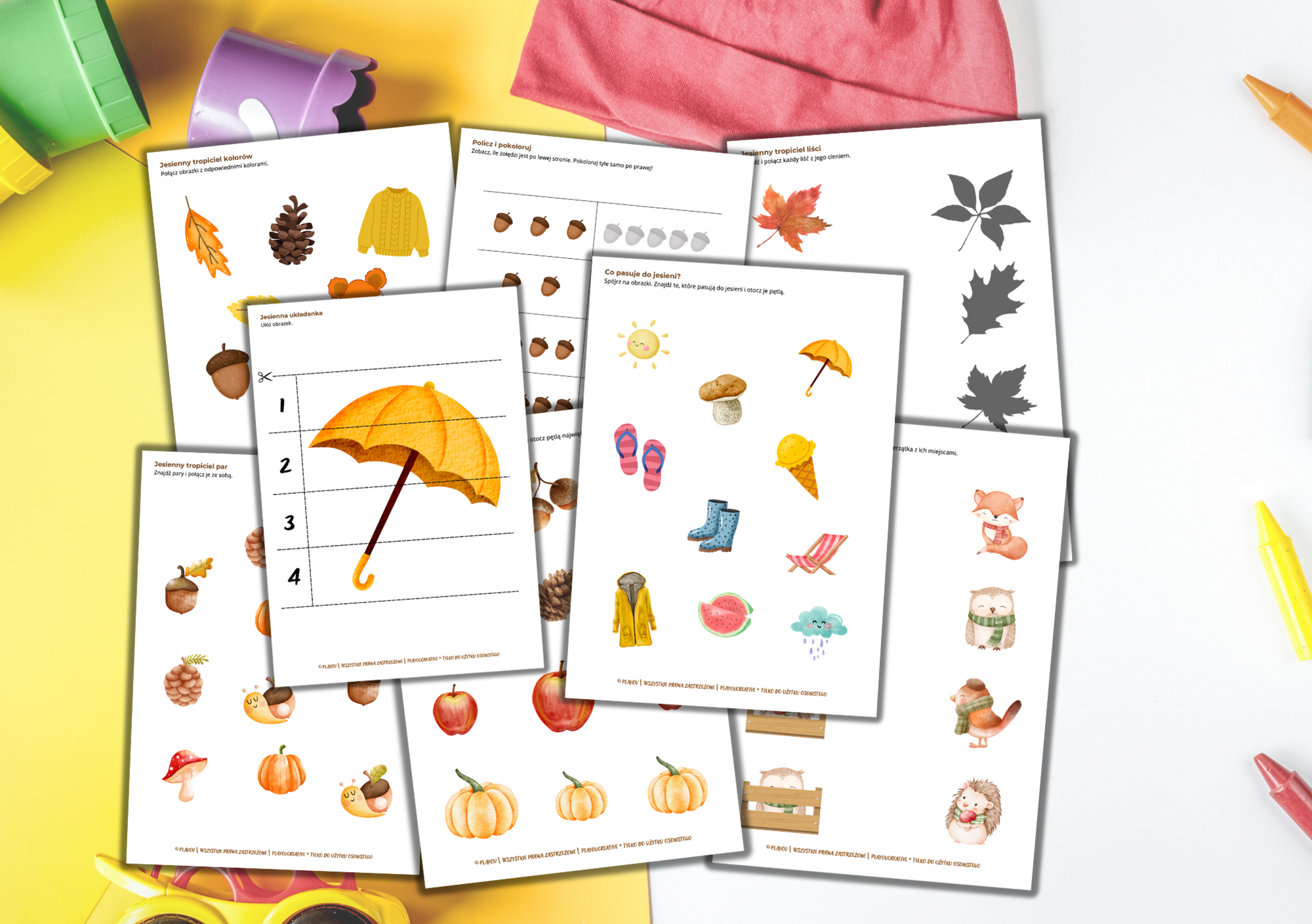 Jesienne karty aktywności dla dzieci 2–3 lata | Zabawa, nauka i odkrywanie - obrazek 2