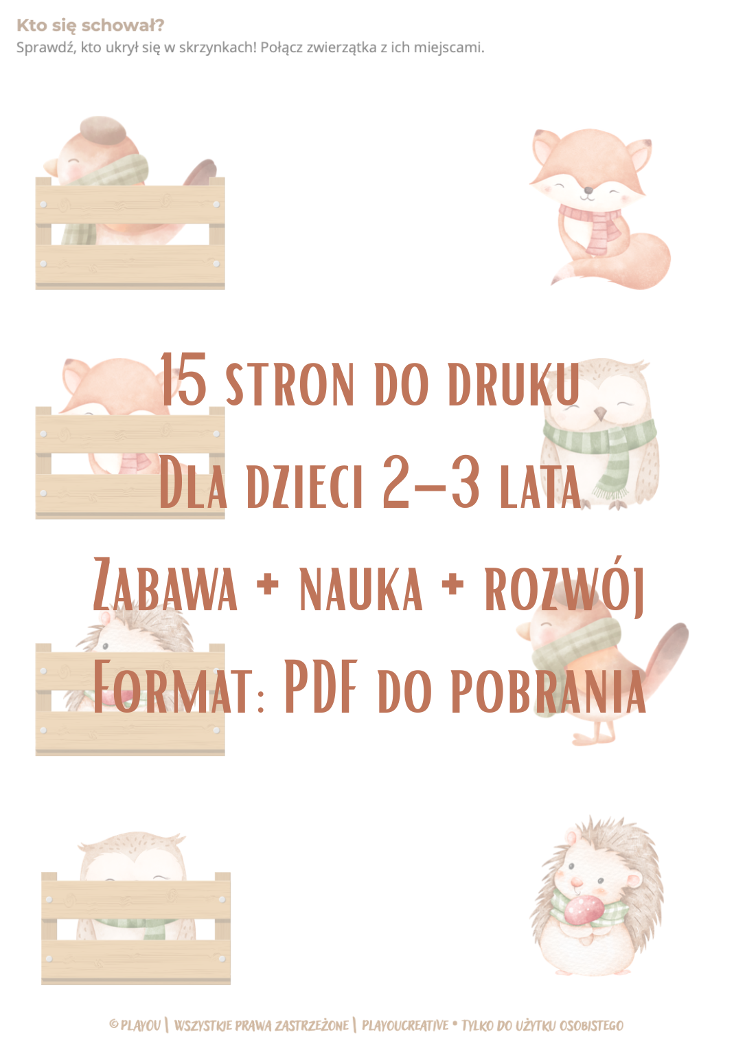 Jesienne karty aktywności dla dzieci 2–3 lata | Zabawa, nauka i odkrywanie - obrazek 4